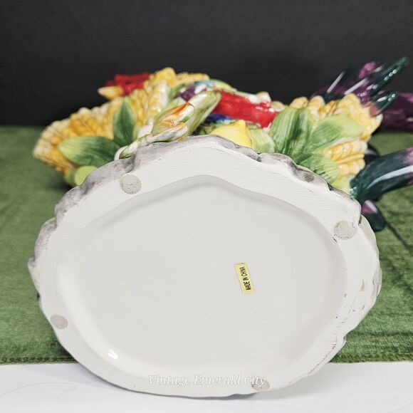 Vtg Decorative Chicken Hand-painted Ceramic 3D Rooster Pitcher Bird Water Jug - Picture 8 of 12